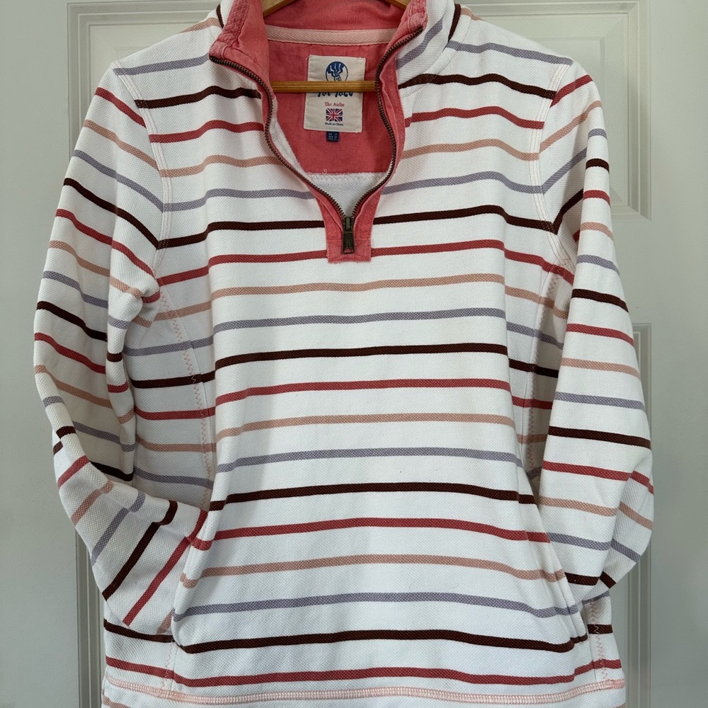 Fat Face Summer Stripes 1/4 Zip